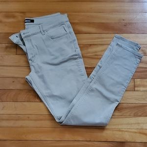 Express Khaki-colored Skinny Jeans, Size 12L, EUC